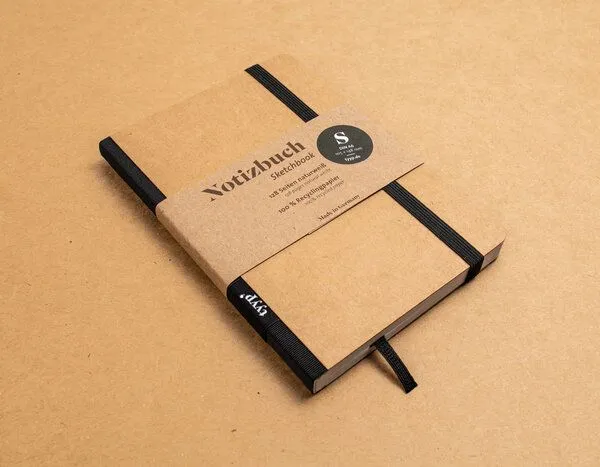 tyyp tyyp Notizbuch A6 – 100% Recyclingpapier – handmade – Klassik CRAFT Natur – Produktbild 3 von 4