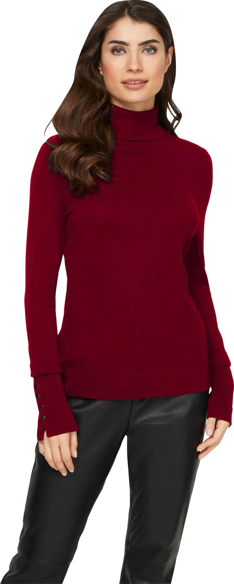 heine Rollkragenpullover dunkelrot, Dunkelrot, – Produktbild 2 von 2