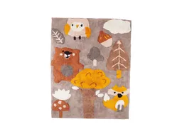 HANS NATUR HANS NATUR Kinderteppich Bio-Baumwolle "Waldtiere" Maße 100 x 130 cm – Produktbild 1 von 1