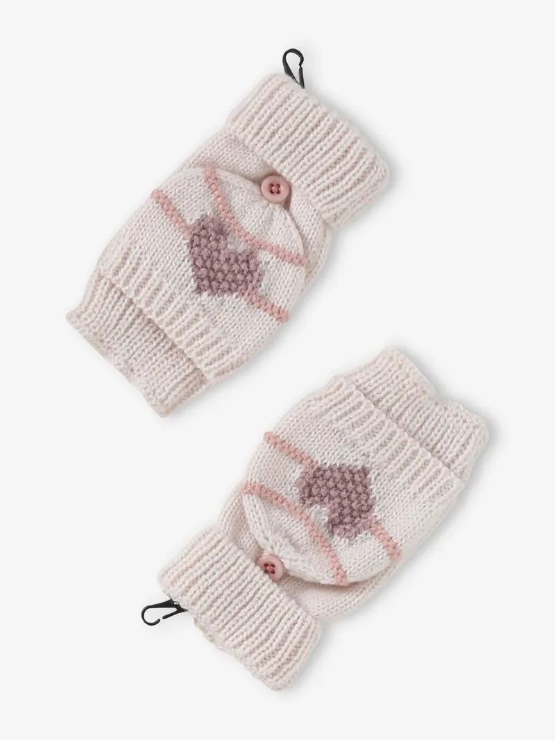 Vertbaudet Mädchen Set, Wollweiß/rosa, – Produktbild 4 von 4