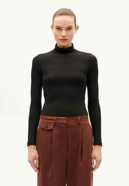 thinking mu thinking mu Damen Longsleeve Noe aus Viskose&Cashmere, Black, – Produktbild 1 von 2