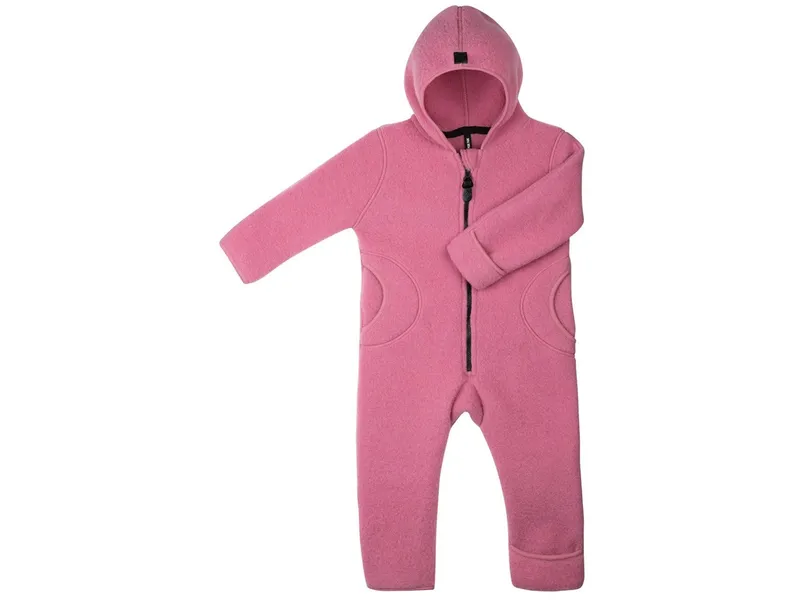Pure pure by Bauer PURE PURE by Bauer Baby und Kinder Overall Kapuze Bio-Merinowolle Fleece dusty pink Gr. 86 – Produktbild 1 von 1