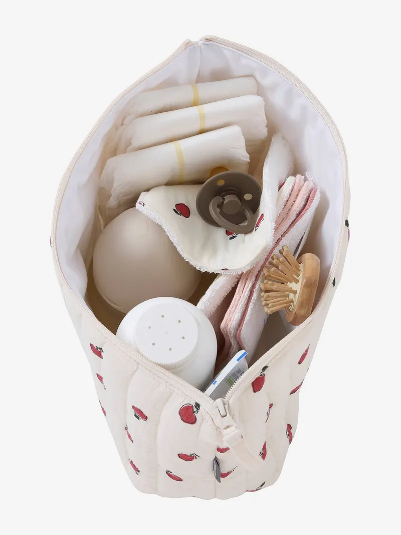 Vertbaudet Baby Waschbeutel aus Musselin BASIC, Rosa, – Produktbild 3 von 4