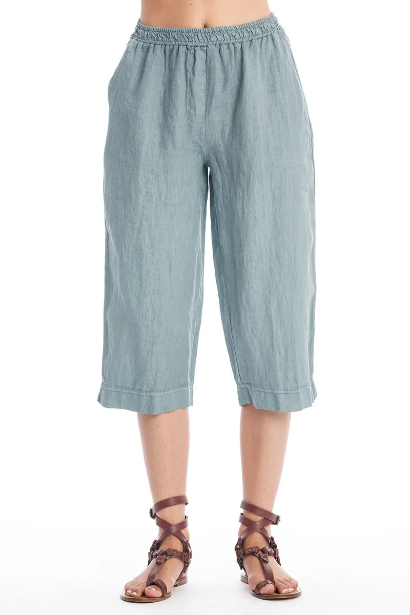 RAVENS VIEW IBIZA RAVENS VIEW IBIZA Damen vegan Leinenhose Elly Chinois Grün, Hellgrün, – Produktbild 1 von 1