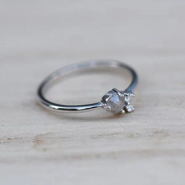 Eppi Eppi Goldring mit Salt'n'Pepper Diamant und Diamanten Marine, Gelb, – Produktbild 3 von 4