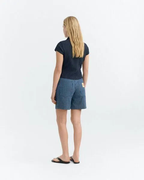 thinking mu thinking mu Streifen Jeansshorts Modell: Luisa, Navy stripes (dunkelblau), – Produktbild 2 von 4