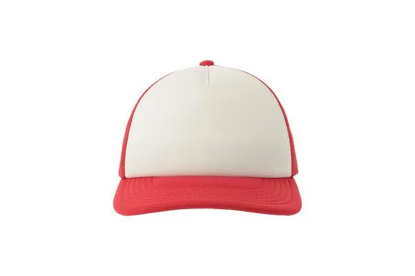 Atlantis Headwear Atlantis Headwear Kinder Rapper Cap zweifarbig, Weiss/rot, – Produktbild 3 von 5