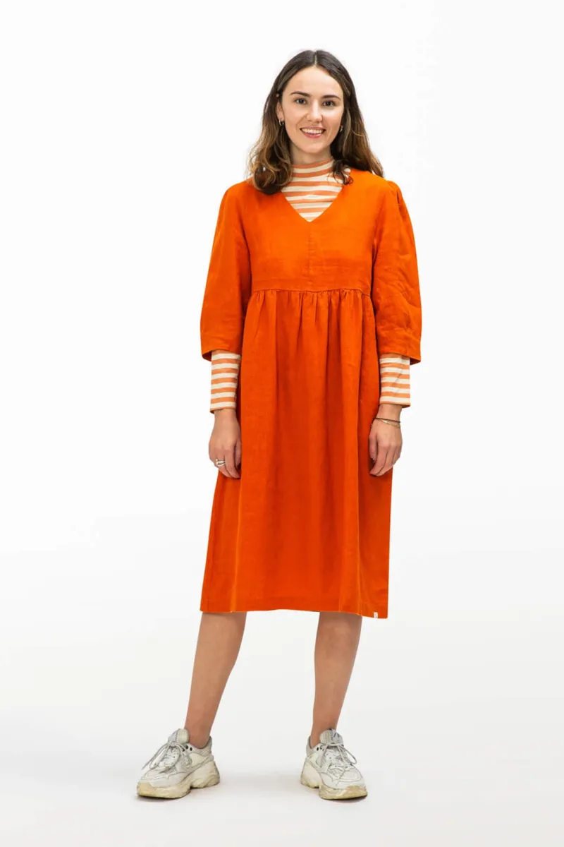 MATONA MATONA Damen vegan Kleid Kürbis Orange, Orange, – Produktbild 2 von 2