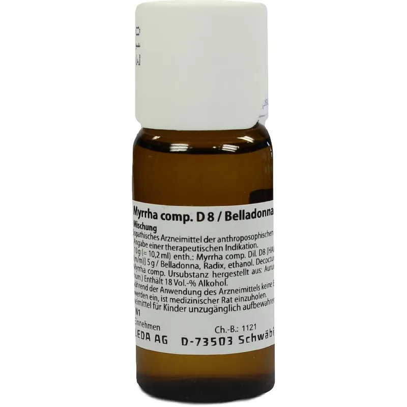 Weleda MYRRHA comp.D 8/Belladonna Radix D 10 aa Dilution 50 ml Mischung – Produktbild 1 von 1