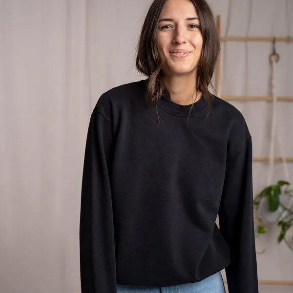 Vresh Clothing Vresh Clothing Vrancesca - Sweater aus Biobaumwolle, Schwarz, – Produktbild 5 von 5