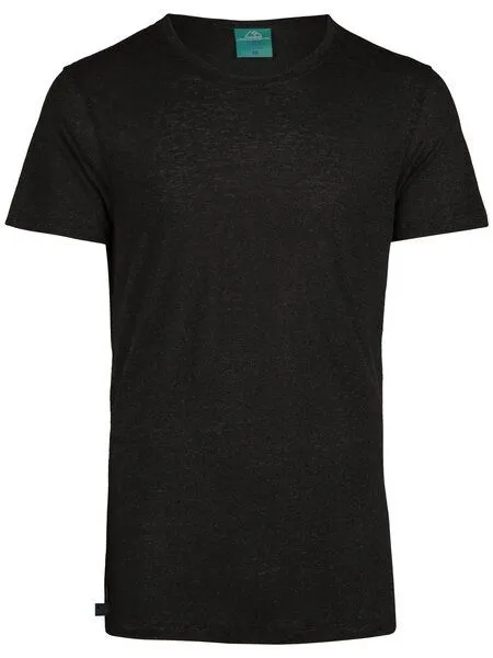 nice to meet me nice to meet me Earth T-Shirt aus TENCEL Lyocell mit Hanf, Black melange, – Produktbild 1 von 4
