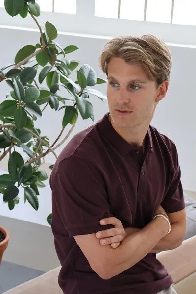 Kultgut Kultgut Bioafair Piqué Shirt- Kurzarm / ProEarth, Rot (burgund), – Produktbild 3 von 4