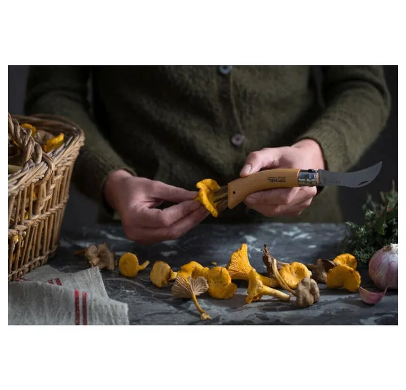 OPINEL OPINEL Pilzmesser mit Wildschweinborsten, Nr. 08, Buche, rostfrei – Produktbild 5 von 5