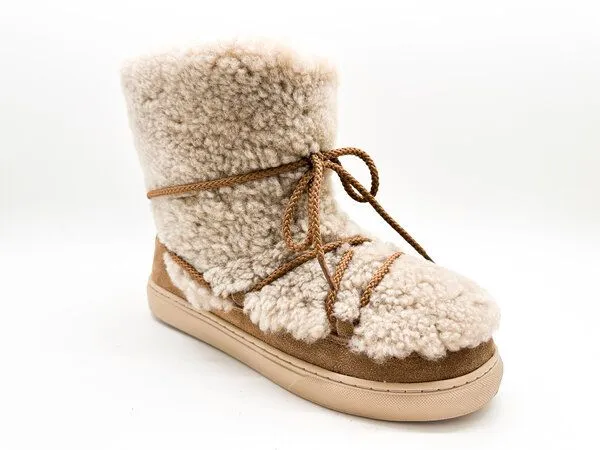 thies Stiefel aus Schaffell "thies 1856 ® Sheep Lace Boots", Cashew (braun), – Produktbild 2 von 4