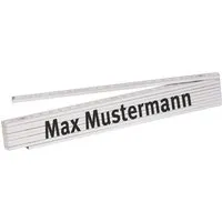 Stabila Stabila Handwerker-Maßstab inklusive Aufdruck 1-farbig, beidseitig, weiß – Produktbild 1 von 1