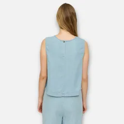 Mazine Mazine Denim Top Naturfaser Lyocell, Farbe light blue wash – Produktbild 1 von 1