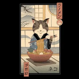 Photocircle Photocircle Poster / Leinwandbild - Neko Ramen Ukiyo-e – Produktbild 1 von 1