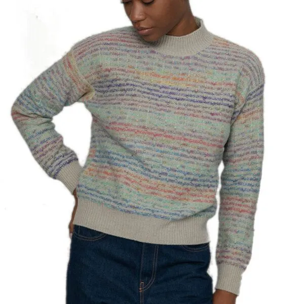 Rifò - Circular Fashion Made in Italy Rifò - Circular Fashion Made in Italy Pullover Morgana aus recycelter Wolle, Beige-bunt, – Produktbild 1 von 2