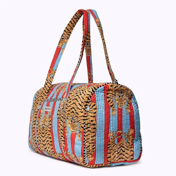 KIKOONI KIKOONI handgefertigte große Baumwolltasche "K. Shopper", Poppy tiger funky, – Produktbild 3 von 4