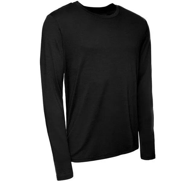 Kaipara - Merino Sportswear Kaipara - Merino Sportswear Herren Merino Shirt Langarm Regularfit 200, Schwarz, – Produktbild 2 von 2