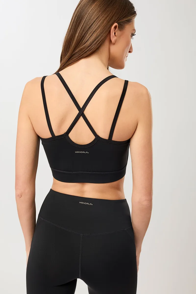 mandala MANDALA Damen vegan Sport-Bh Studio Schwarz, Schwarz, – Produktbild 1 von 2