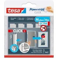 Tesa tesa Powerstrips "CLICK" 4 x 2 Slim M, bis 1,8 kg – Produktbild 1 von 1