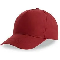 Atlantis Headwear Atlantis Headwear Atlantis Recy Five Cap Klassische, strukturierte Baseballkappe, Geschwungener Schirm, Hochwertiger Klettverschluss, Burgundy, – Produktbild 1 von 1