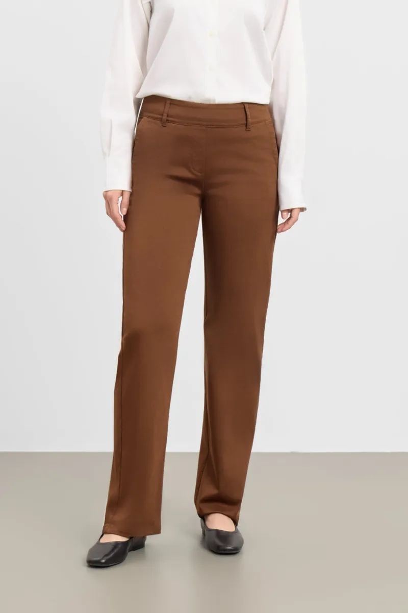 LAURIE LAURIE Damen vegan Hose Gwen Straight Ml Downtown Braun, Braun, – Produktbild 2 von 2