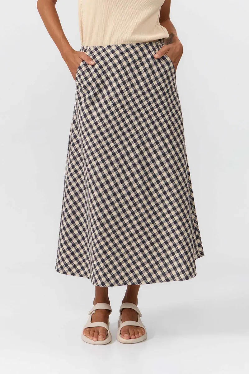 SUITE13LAB SUITE13LAB Damen vegan Rock Belen Check, Grau, – Produktbild 2 von 2