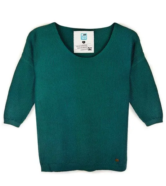 Gary Mash GARY MASH Leichter Strickpulli Valona aus Biobaumwolle, Petrol, – Produktbild 4 von 4