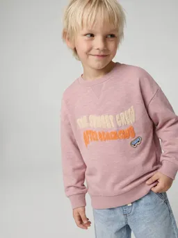 Vertbaudet Sweatshirt mit Bouclé-Motiv Jungen hell – Produktbild 1 von 1