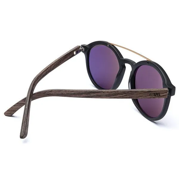 TAKE A SHOT TAKE A SHOT Sonnenbrille Frank Walnussholz, Schwarz, – Produktbild 3 von 4