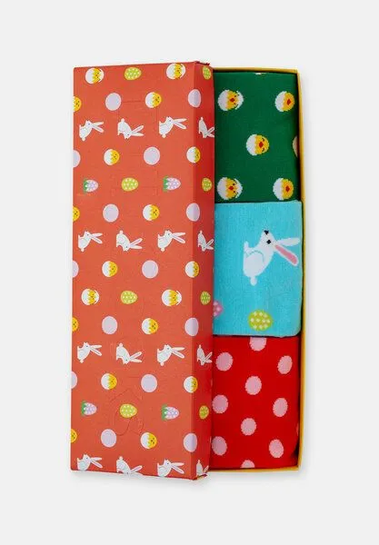 DillySocks DillySocks Socken „Hoppy Days (3er Box)“, Rot hellblau grün, – Produktbild 3 von 4