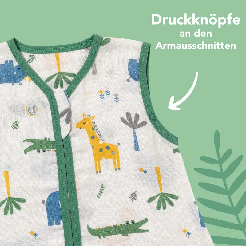 schlummersack schlummersack Schlafsack ohne Füßen 0.5 Tog, Gruen, – Produktbild 3 von 5