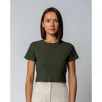 GORG GORG Damen Geripptes Cropped T-Shirt aus Bio-Baumwolle & TENCEL Modal – Produktbild 1 von 1