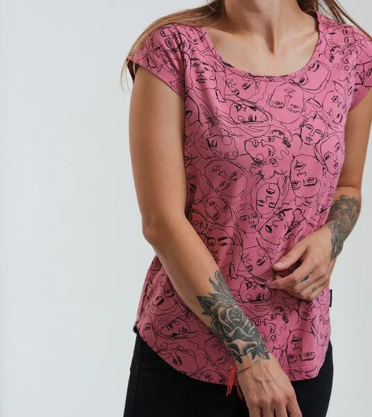 Gary Mash GARY MASH Shirt Asheville Faces aus Bio-Baumwolle, Rosa, – Produktbild 3 von 4