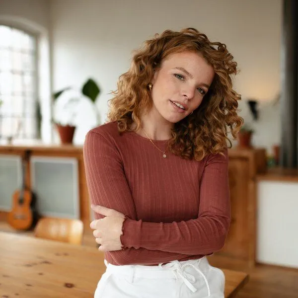 NORDLICHT NORDLICHT Langarmshirt Maja, Altrosa, – Produktbild 1 von 4