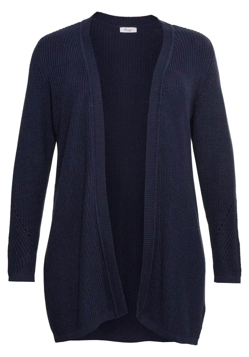 sheego Longstrickjacke, Marine, – Produktbild 2 von 2
