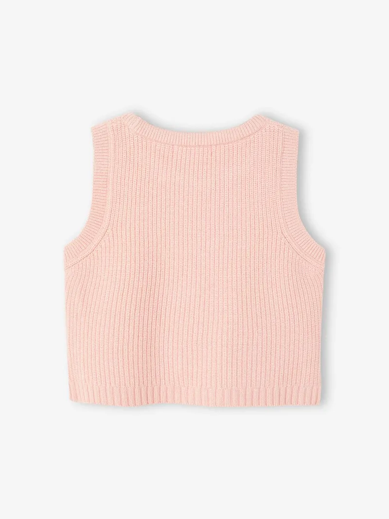 Vertbaudet Baby Pullunder mit Herz-Stickerei, Pudrig rosa, – Produktbild 3 von 4