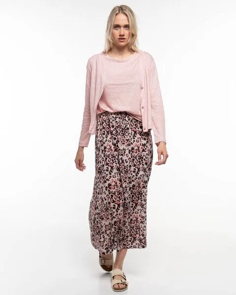 Alma & Lovis Alma & Lovis Eleganter Cardigan aus 100% Leinen-Jersey | Leinen Jersey Jacket, Rose quarz (rose-rosa), – Produktbild 2 von 4