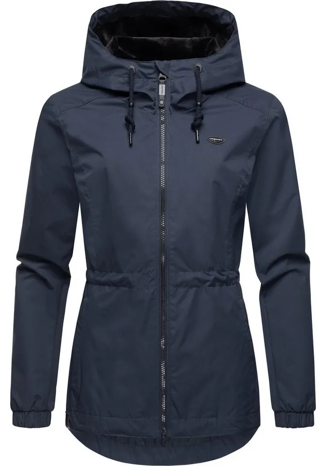 ragwear ragwear Outdoorjacke Danka Wasserdichte Übergangsjacke mit großer Kapuze, Blau, – Produktbild 5 von 5