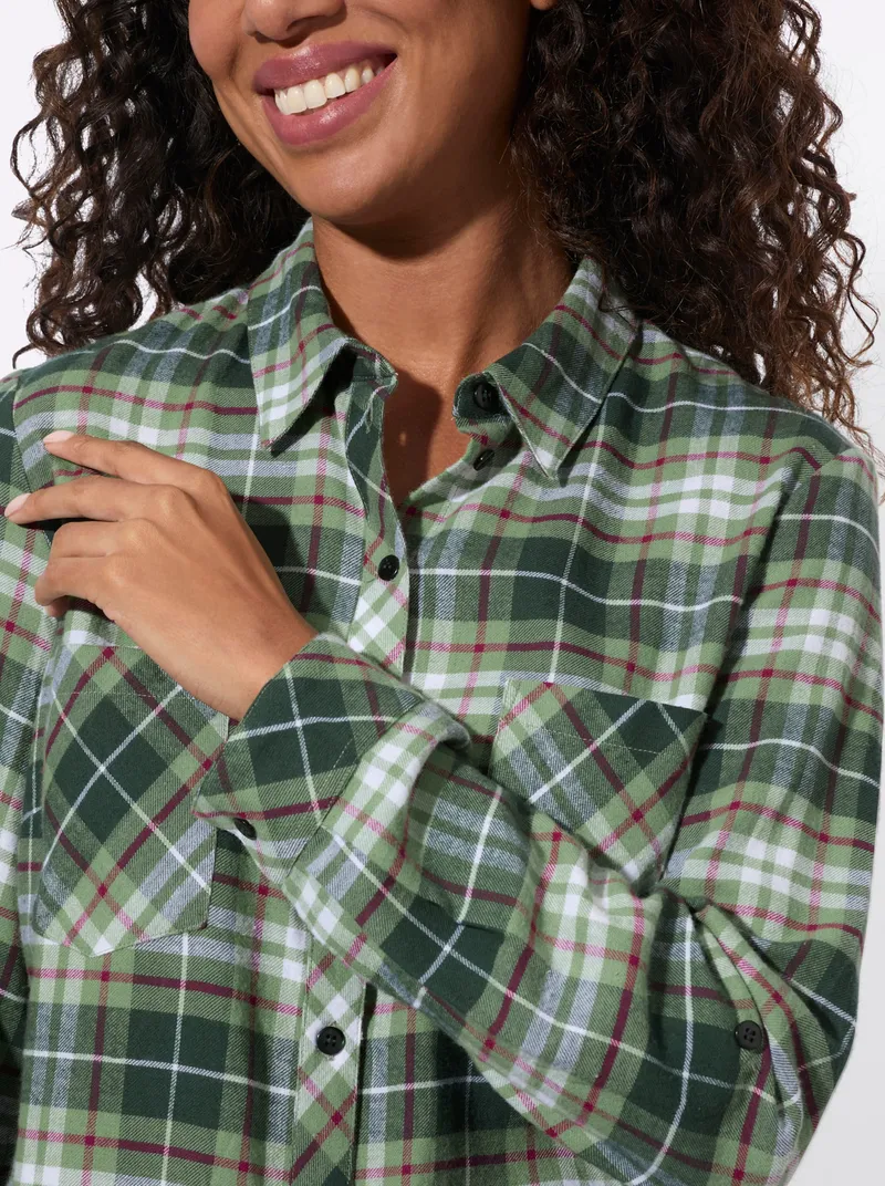 Witt Karobluse eucalyptus-moos-kariert, Eucalyptus-moos-kariert, – Produktbild 2 von 2