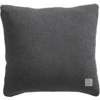HANS NATUR Kissenbezug 40x40 cm Bio-Baumwolle Strick dark grey Mit Reißverschluss – Produktbild 1 von 1