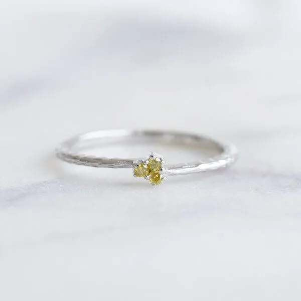 Eppi Eppi Ring mit gelben Diamanten Milan, Silber, – Produktbild 1 von 3