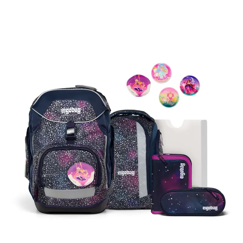 Ergobag Ergobag pack SUPER REFLEX GLOW 6-teiliges Schulrucksack-Set Bärlaxy, Multicoloredlilac, – Produktbild 1 von 1