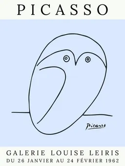 Photocircle Photocircle Poster / Leinwandbild - Picasso Eule – blau – Produktbild 1 von 1