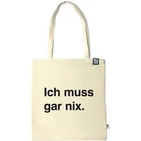 Gary Mash GARY MASH Baumwolltasche Ich muss gar nix. aus zertifizierter Biobaumwolle – Produktbild 1 von 1