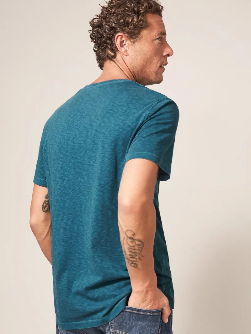 White Stuff T-Shirt Abersoch - M/R, Mittelblaugrün, – Produktbild 4 von 4