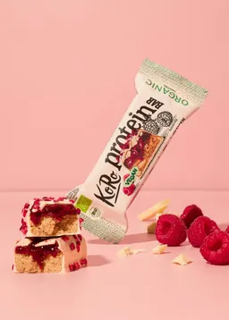 KoRo Vegan Bio Protein Bar Raspberry White Choc | 45 g – Produktbild 1 von 1