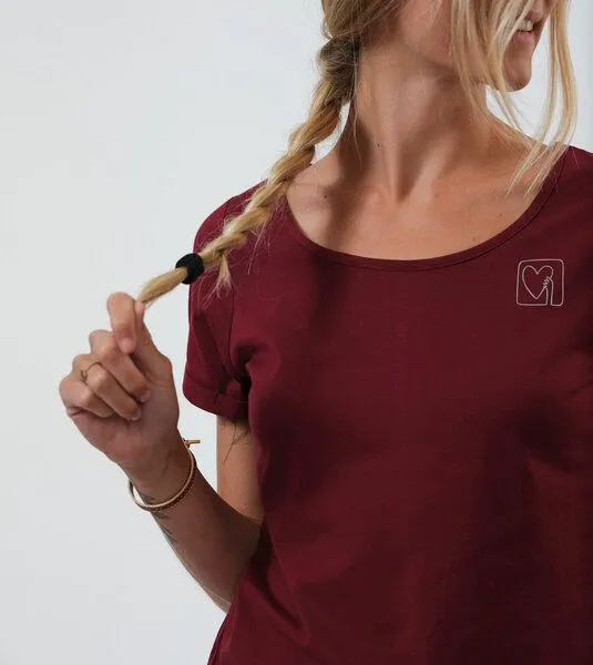 Gary Mash GARY MASH Shirt Taylor Herz aus Biobaumwolle, Burgund (rot), – Produktbild 3 von 4